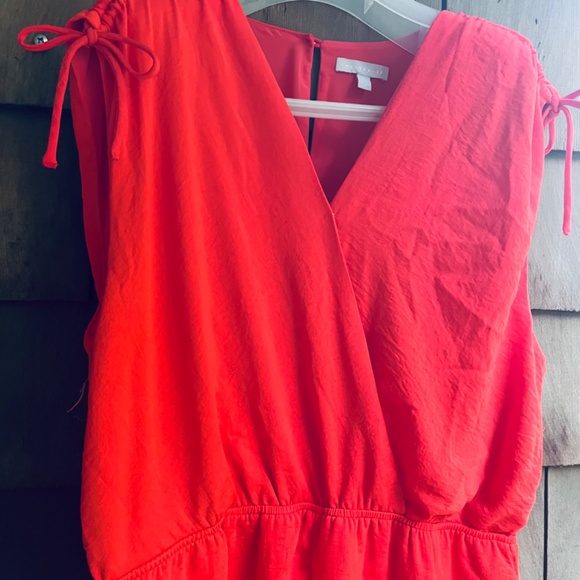 Chelsea28 Orange Fire Surplice Romper Size XXL Fully Lined - Picture 9 of 16